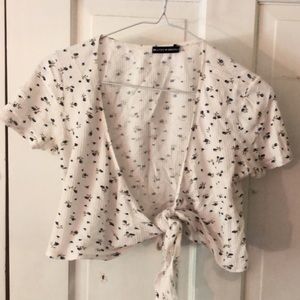 Brandy Melville white crop top